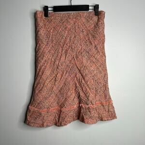 Vintage Gap Women's Pink Wool‎ Tweed A-Line Skirt With Velvet Detail Size 4